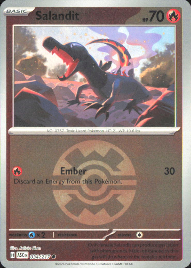 Salandit (Quick Ball) ME: Ascended Heroes 034/217 NM - Pokemon TCG