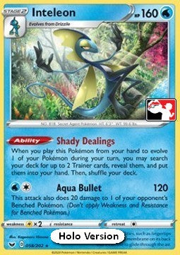 Inteleon - Play! Pokémon Prize Pack Series One (Prize Pack Series) [PPS1-SSH 058]