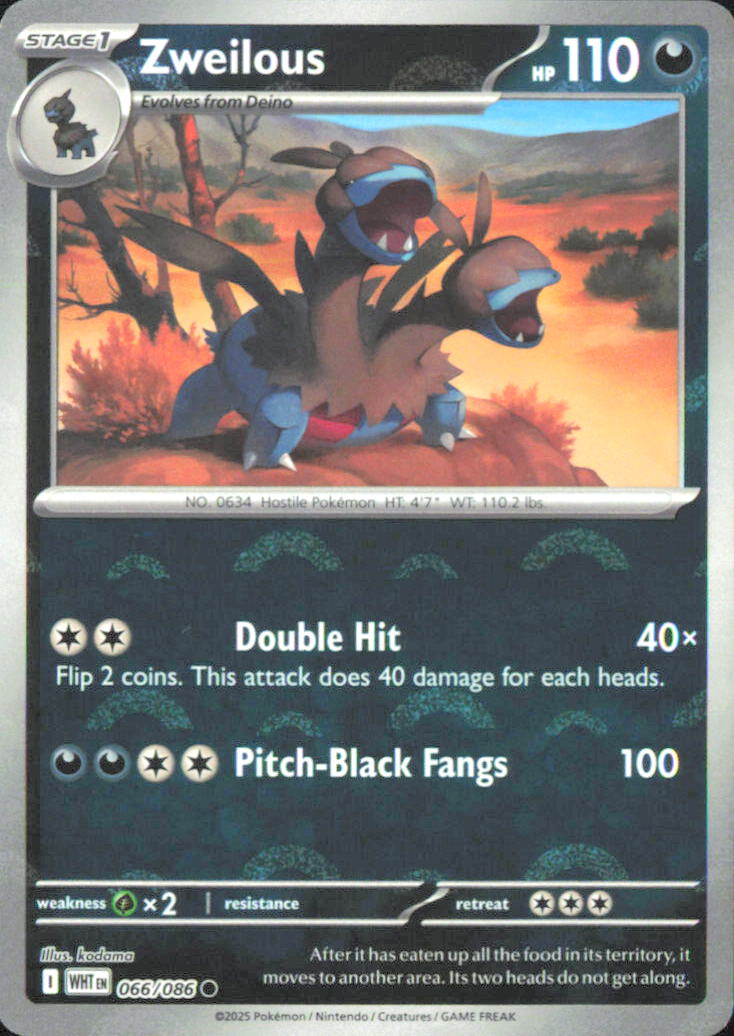 Zweilous SV: White Flare 066/086 NM - Pokemon TCG