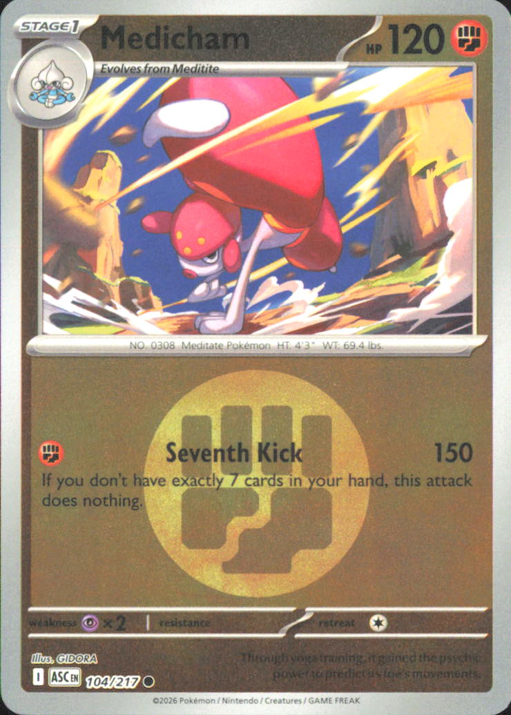 Medicham - (Energy Symbol Pattern) ME: Ascended Heroes 104/217 NM - Pokemon TCG