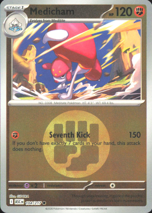 Medicham - (Energy Symbol Pattern) ME: Ascended Heroes 104/217 NM - Pokemon TCG