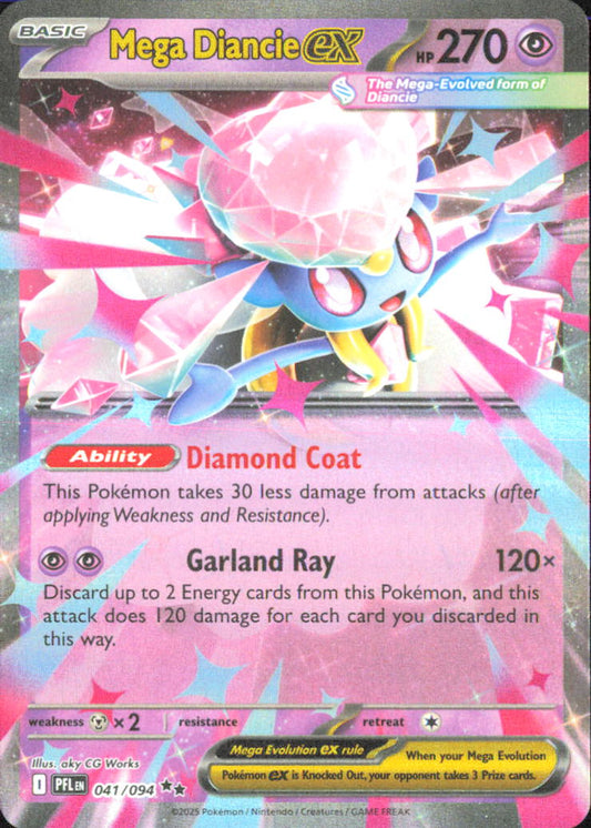 Mega Diancie ex ME02: Phantasmal Flames 041/094 NM - Pokemon TCG