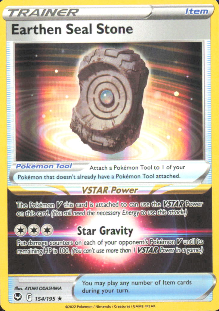 Earthen Seal Stone SWSH12: Silver Tempest 154/195 NM - Pokemon TCG