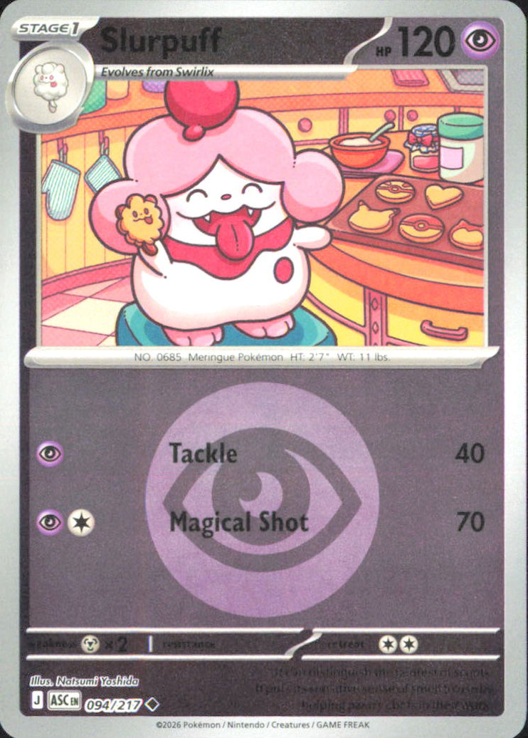 Slurpuff - (Energy Symbol Pattern) ME: Ascended Heroes 094/217 NM - Pokemon TCG