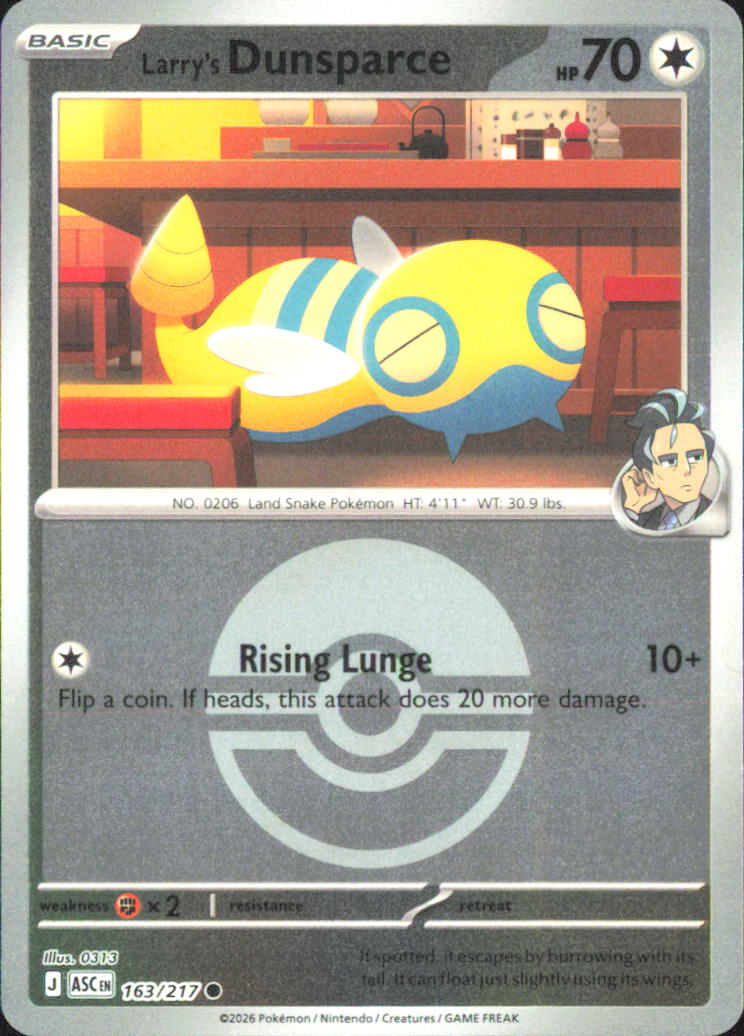 Larry's Dunsparce (Poke Ball) ME: Ascended Heroes 163/217 NM - Pokemon TCG