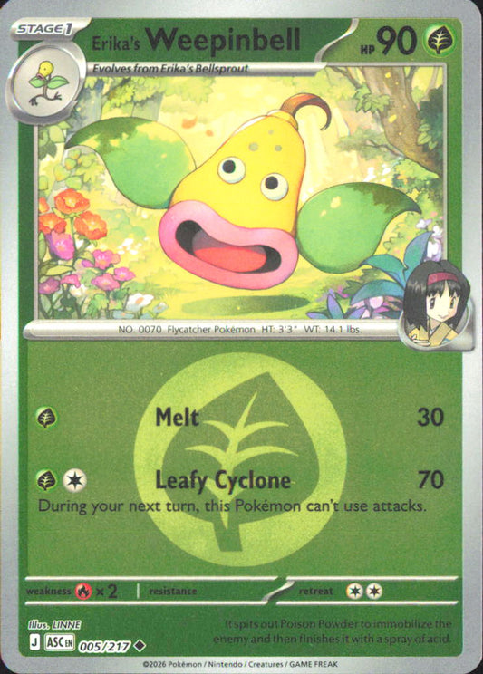 Erika's Weepinbell (Energy Symbol Pattern) ME: Ascended Heroes 005/217 NM - Poke