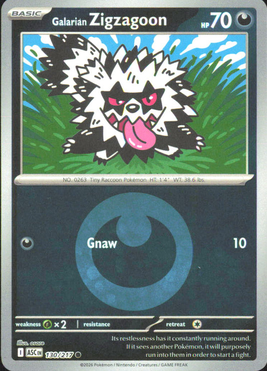 Galarian Zigzagoon (Energy Symbol Pattern) ME: Ascended Heroes 130/217 NM - Poke