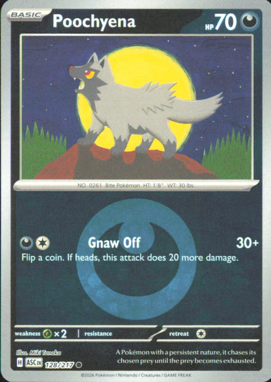 Poochyena (Energy Symbol Pattern) ME: Ascended Heroes 128/217 NM - Pokemon TCG