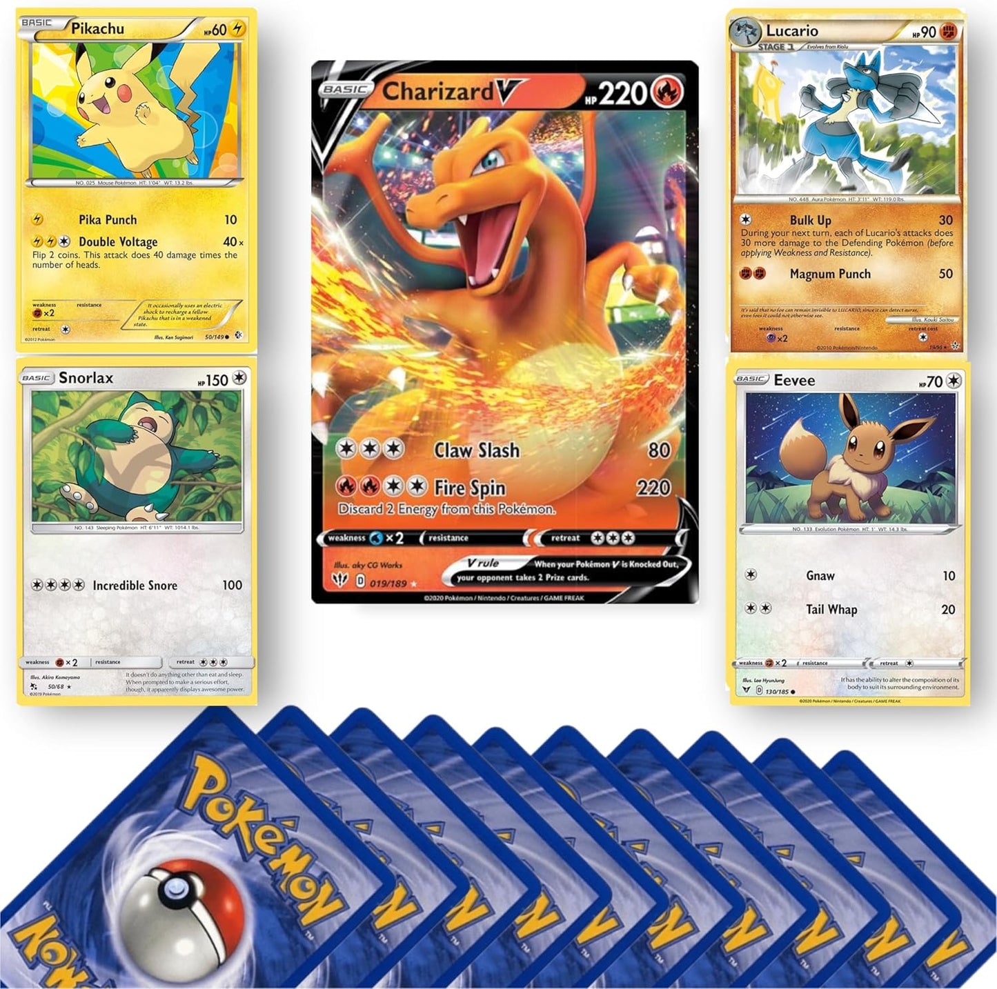 Pokemon Card Mystery Pack including Rares, Holos and V GX or VMAX Pokemon Cards + That Chunky Yellow Mouse™ Pouch (Ultimate Pokemon Cards Pack - 20 Pokémon Cards 4 Rare Cards + Special Pokémon Card