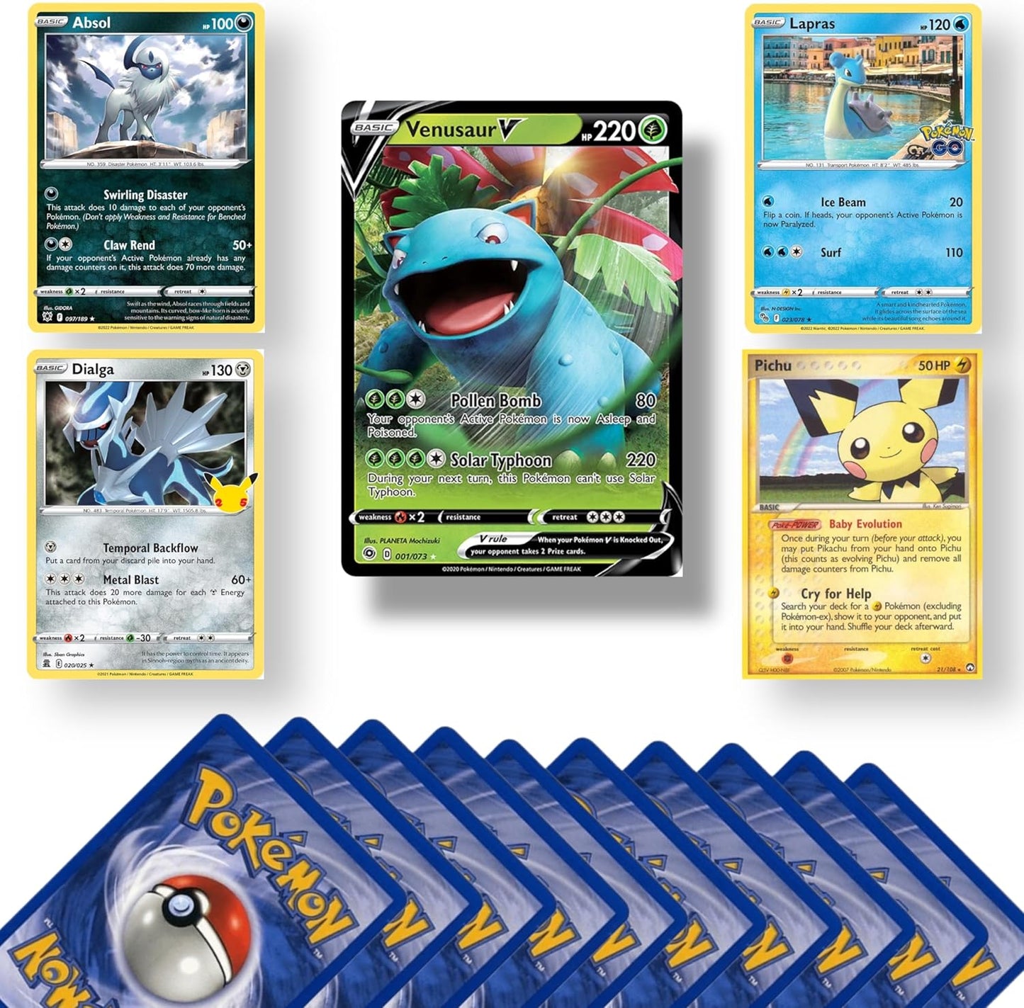 Pokemon Card Mystery Pack including Rares, Holos and V GX or VMAX Pokemon Cards + That Chunky Yellow Mouse™ Pouch (Ultimate Pokemon Cards Pack - 20 Pokémon Cards 4 Rare Cards + Special Pokémon Card