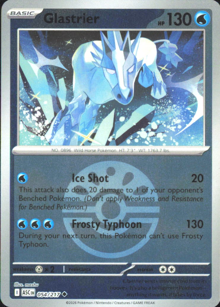 Glastrier (Friend Ball) ME: Ascended Heroes 054/217 NM - Pokemon TCG