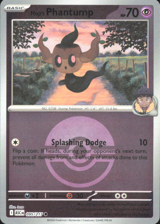 Hop's Phantump (Poke Ball) ME: Ascended Heroes 095/217 NM - Pokemon TCG