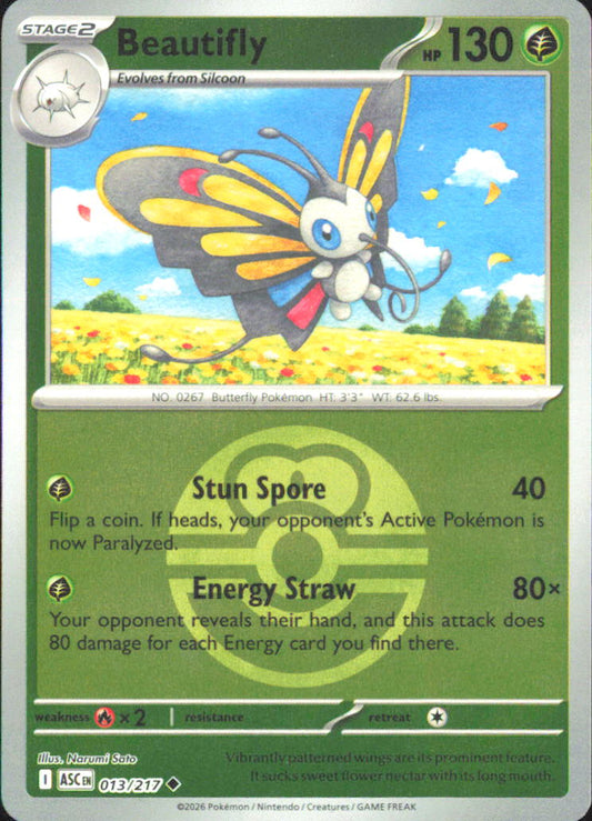 Beautifly - (Love Ball) ME: Ascended Heroes 013/217 NM - Pokemon TCG