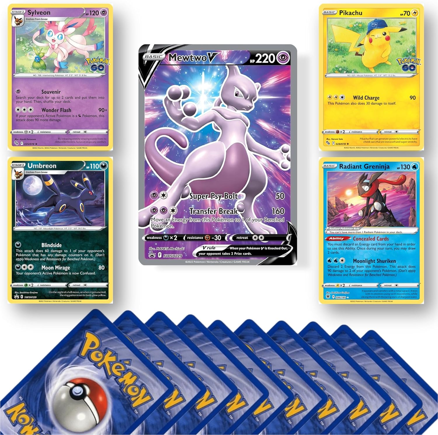 Pokemon Card Mystery Pack including Rares, Holos and V GX or VMAX Pokemon Cards + That Chunky Yellow Mouse™ Pouch (Ultimate Pokemon Cards Pack - 20 Pokémon Cards 4 Rare Cards + Special Pokémon Card