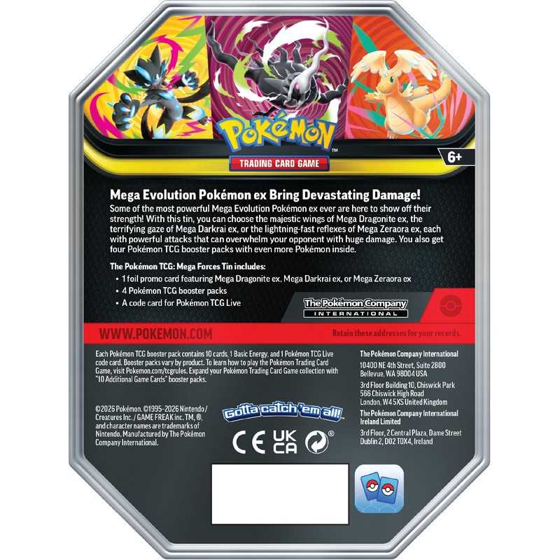 Pokémon TCG Mega Forces Tin
