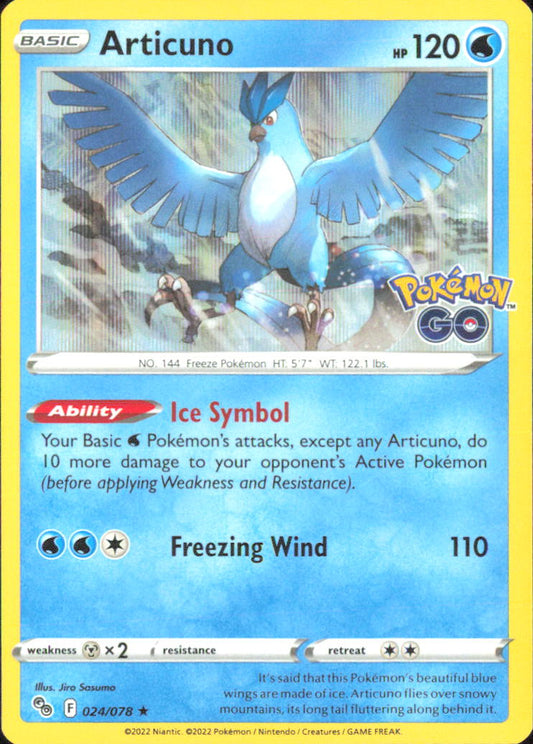 Articuno Pokemon GO 024/078 NM - Pokemon TCG