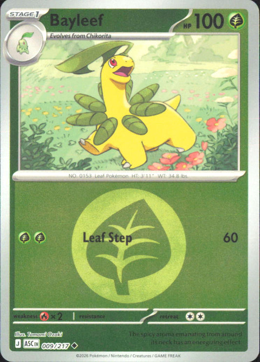 Bayleef (Energy Symbol Pattern) ME: Ascended Heroes 009/217 NM - Pokemon TCG