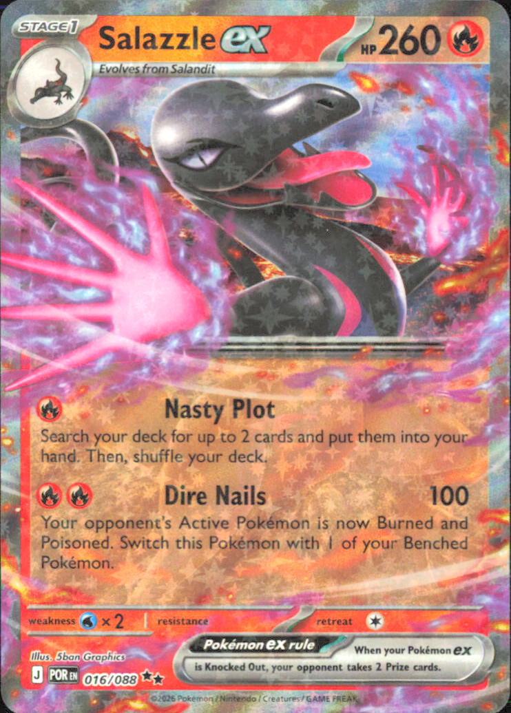 Salazzle ex ME03: Perfect Order 016/088 NM - Pokemon TCG
