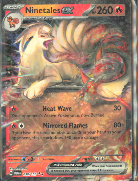 Ninetales ex SV: Scarlet & Violet 151 038/165 NM - Pokemon TCG