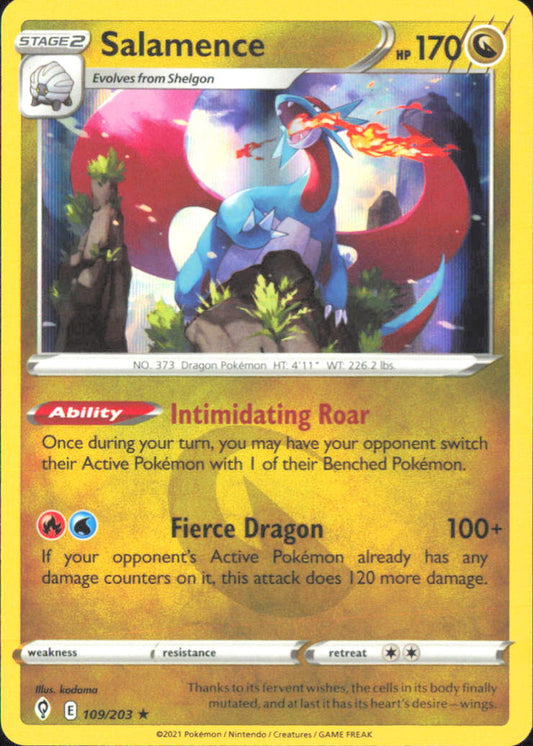 Salamence SWSH07: Evolving Skies 109/203 NM - Pokemon TCG
