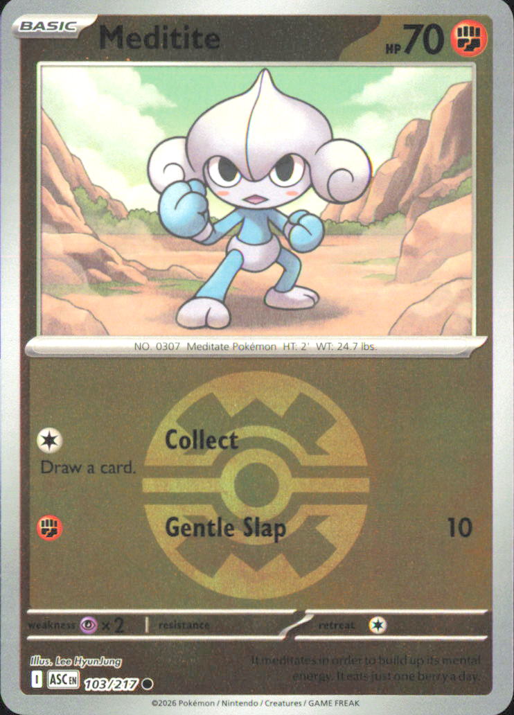 Meditite (Quick Ball) ME: Ascended Heroes 103/217 NM - Pokemon TCG