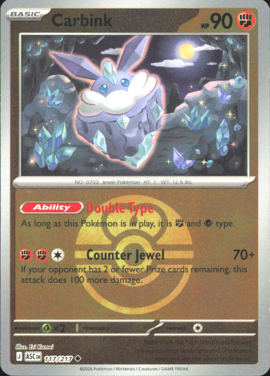 Carbink - (Love Ball) ME: Ascended Heroes 117/217 NM - Pokemon TCG