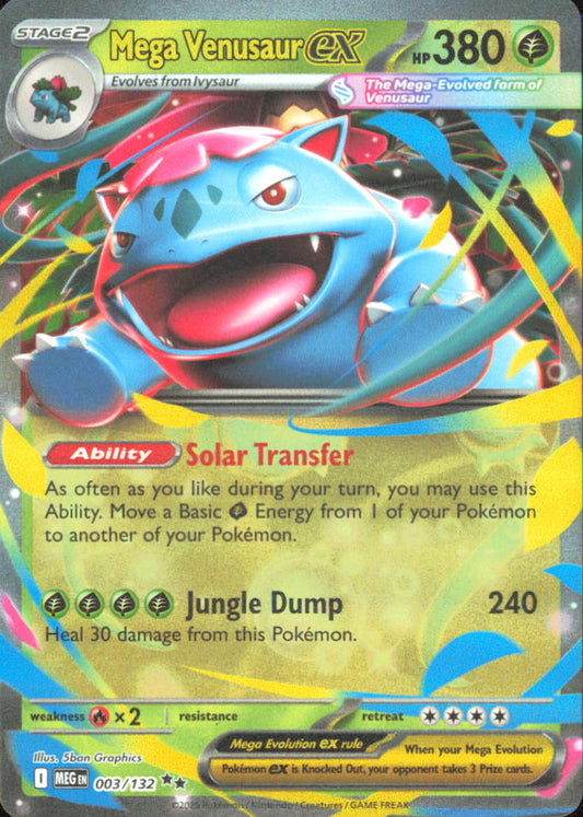 Mega Venusaur ex - ME01: Mega Evolution 003/132 NM - Pokemon TCG