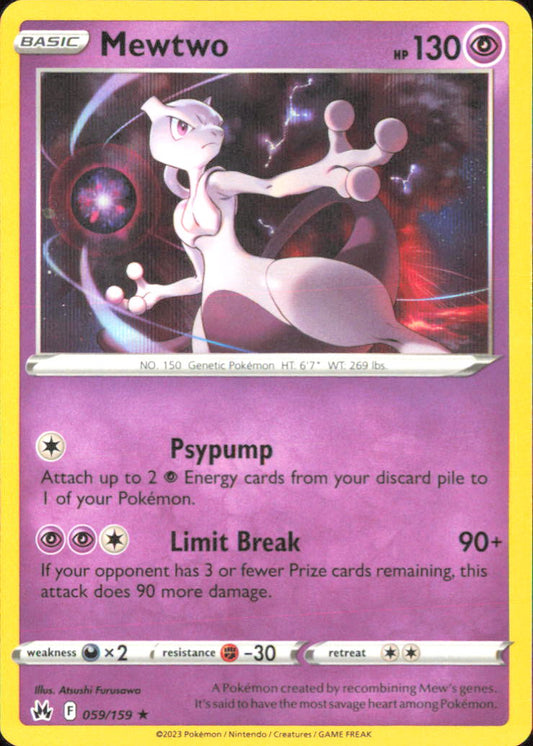 Mewtwo Crown Zenith 059/159 NM - Pokemon TCG