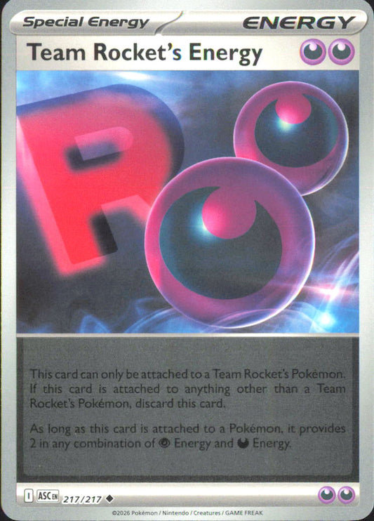 Team Rocket's Energy ME: Ascended Heroes 217/217 NM - Pokemon TCG