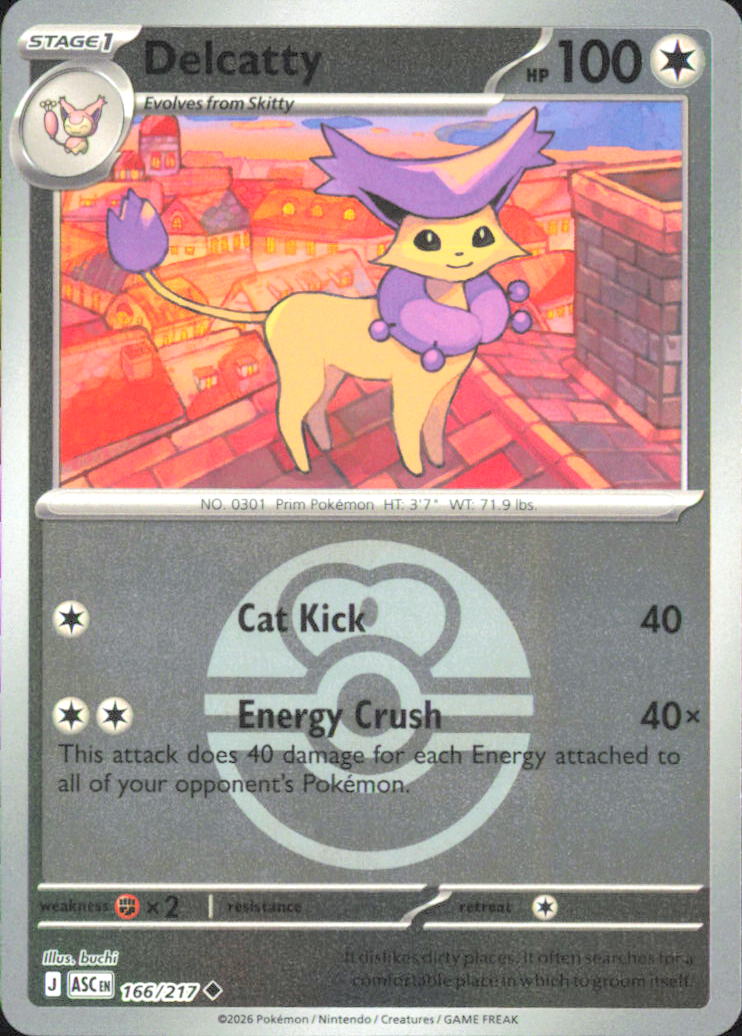 Delcatty (Love Ball) ME: Ascended Heroes 166/217 NM - Pokemon TCG