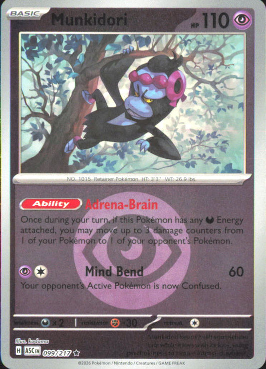 Munkidori (Energy Symbol Pattern) ME: Ascended Heroes 099/217 NM - Pokemon TCG