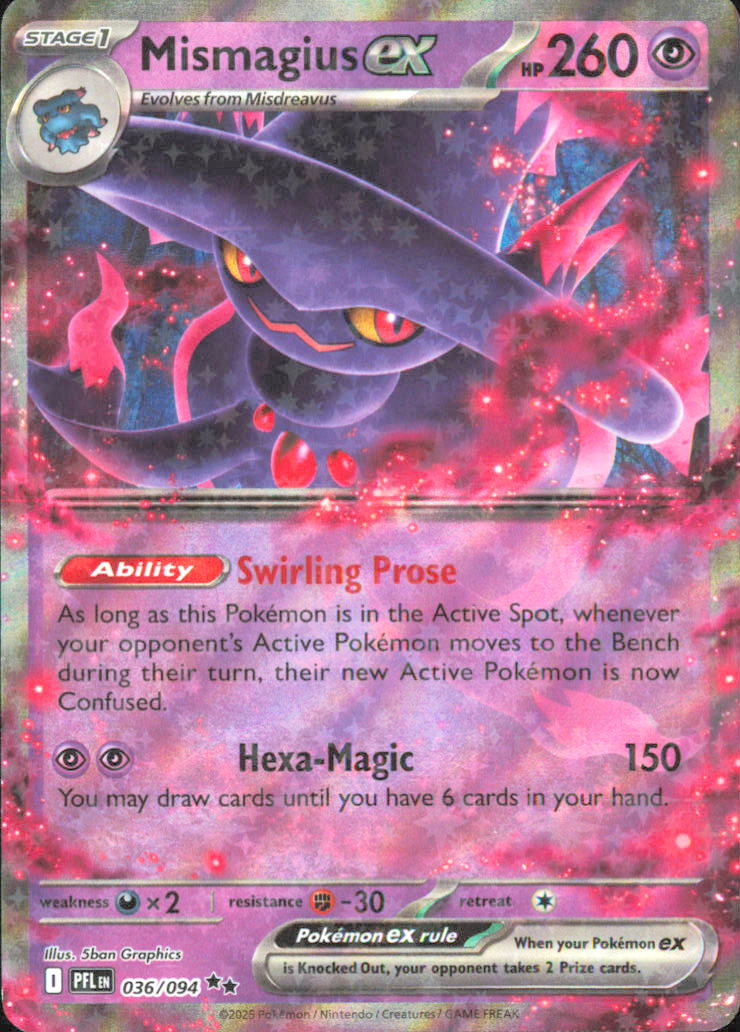 Mismagius ex - ME02: Phantasmal Flames 036/094 NM - Pokemon TCG