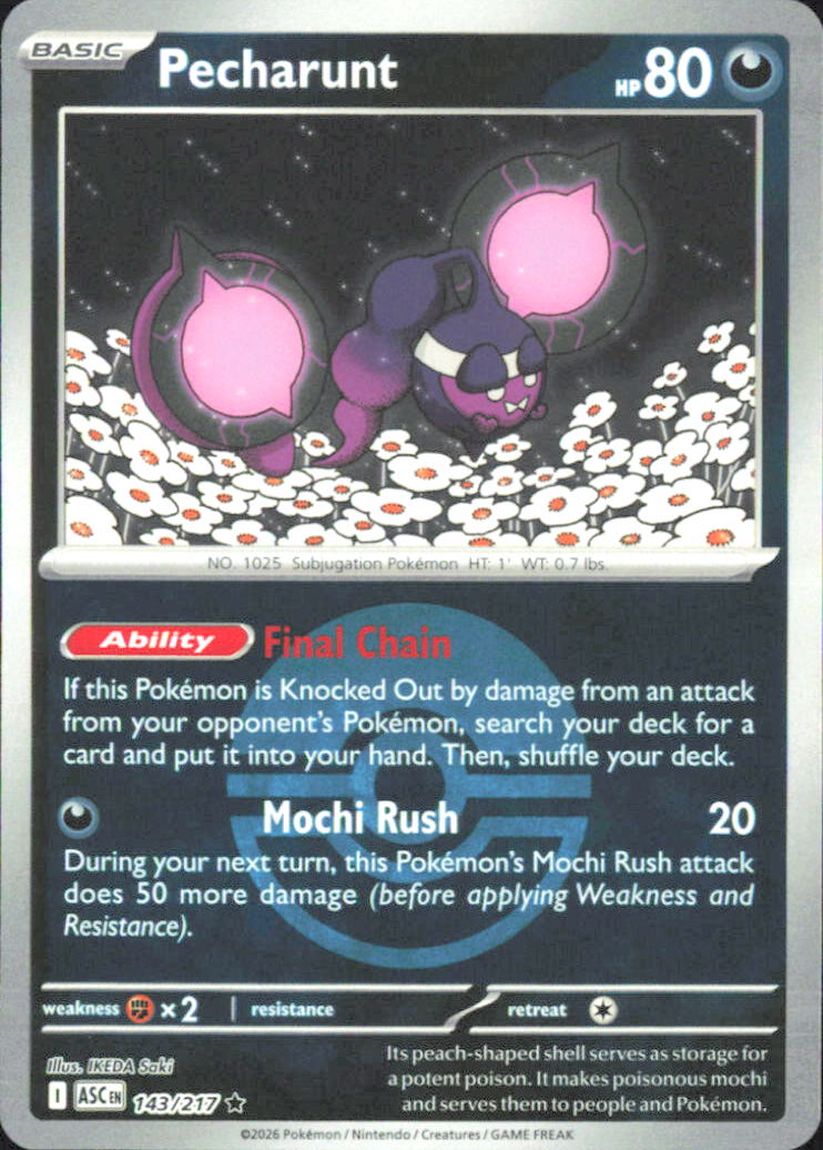 Pecharunt (Poke Ball) ME: Ascended Heroes 143/217 NM - Pokemon TCG