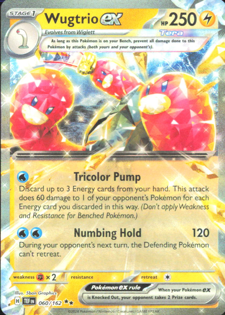 Wugtrio ex SV05: Temporal Forces 060/162 NM - Pokemon TCG