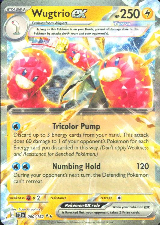 Wugtrio ex SV05: Temporal Forces 060/162 NM - Pokemon TCG