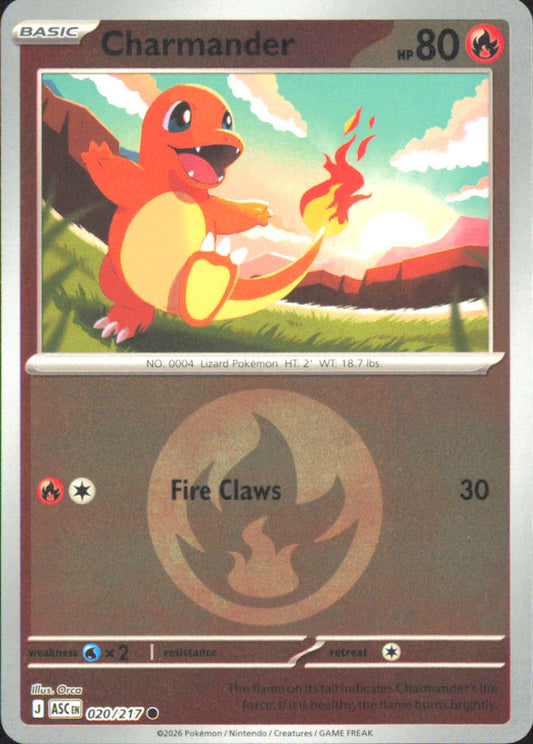Charmander (Energy Symbol Pattern) ME: Ascended Heroes 020/217 NM - Pokemon TCG