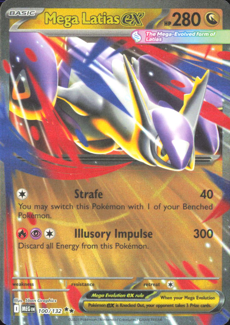 Mega Latias ex - ME01: Mega Evolution 100/132 NM - Pokemon TCG