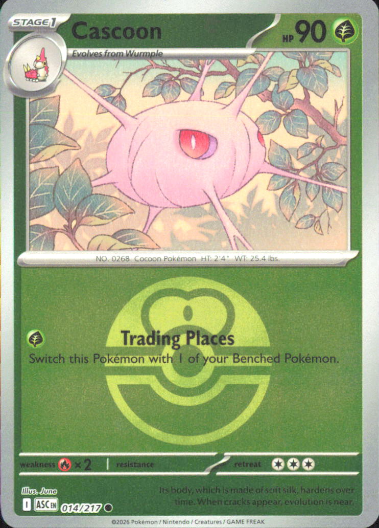 Cascoon (Love Ball) ME: Ascended Heroes 014/217 NM - Pokemon TCG