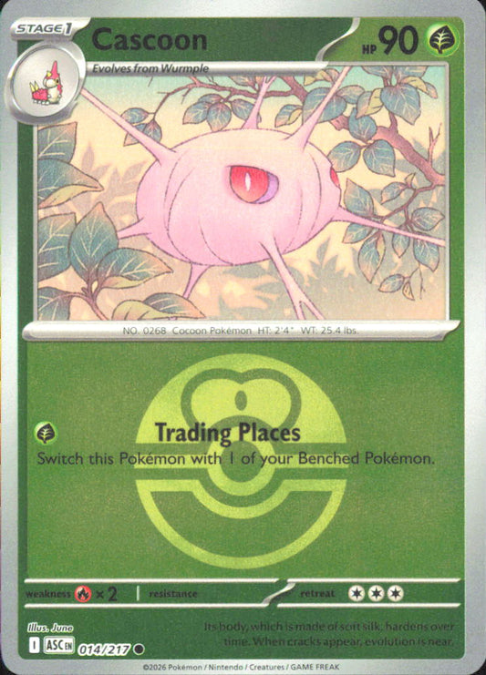 Cascoon (Love Ball) ME: Ascended Heroes 014/217 NM - Pokemon TCG