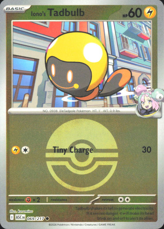 Iono's Tadbulb (Poke Ball) ME: Ascended Heroes 069/217 NM - Pokemon TCG