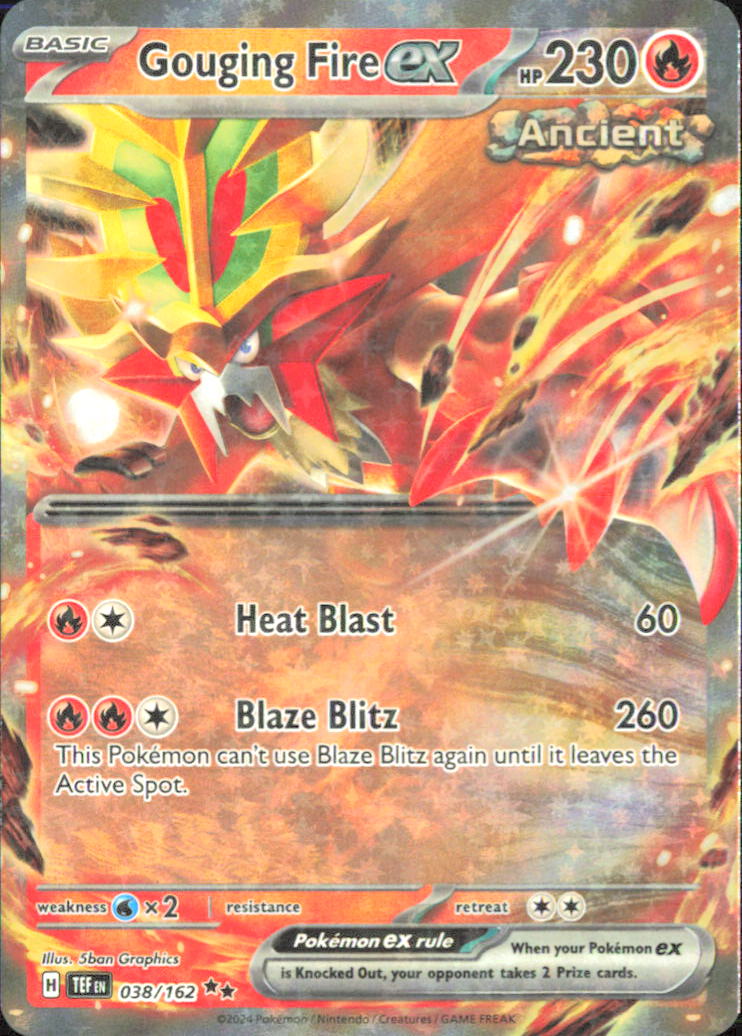 Gouging Fire ex SV05: Temporal Forces 038/162 NM - Pokemon TCG