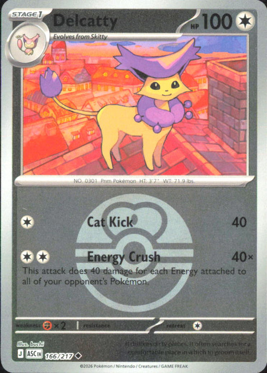 Delcatty (Love Ball) ME: Ascended Heroes 166/217 NM - Pokemon TCG