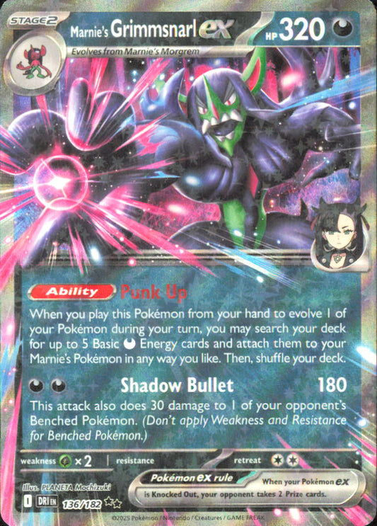 Marnie's Grimmsnarl ex SV10: Destined Rivals 136/182 NM - Pokemon TCG