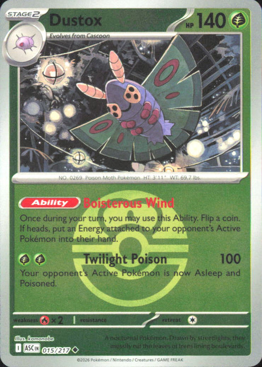 Dustox - (Love Ball) ME: Ascended Heroes 015/217 NM - Pokemon TCG