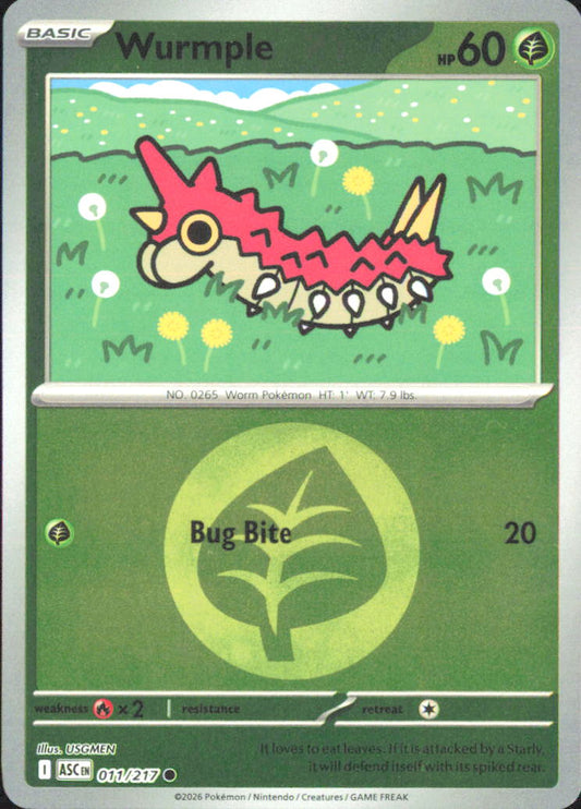 Wurmple (Energy Symbol Pattern) ME: Ascended Heroes 011/217 NM - Pokemon TCG
