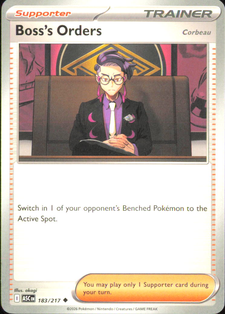 Boss's Orders [Corbeau] - ME: Ascended Heroes 183/217 NM - Pokemon TCG