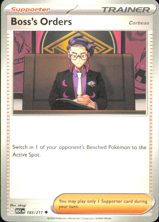 Boss's Orders [Corbeau] - ME: Ascended Heroes 183/217 NM - Pokemon TCG