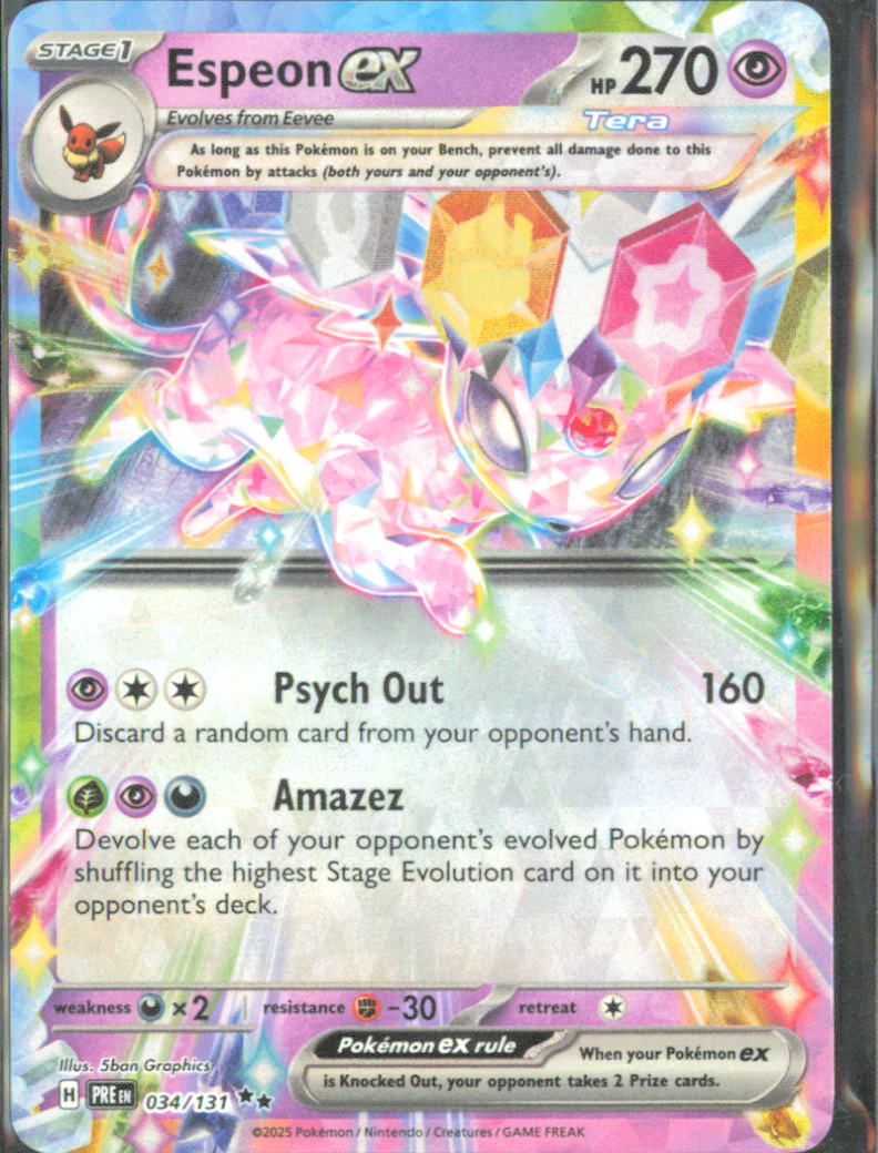 Espeon ex SV: Prismatic Evolutions 034/131 NM - Pokemon TCG