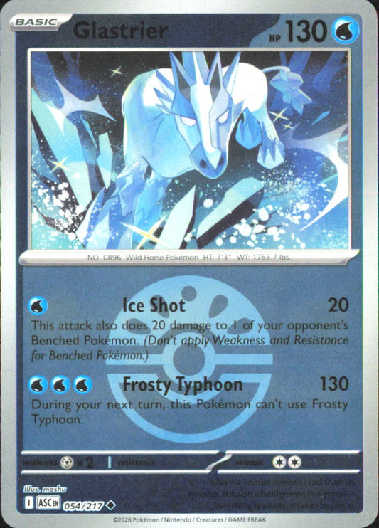 Glastrier (Friend Ball) ME: Ascended Heroes 054/217 NM - Pokemon TCG