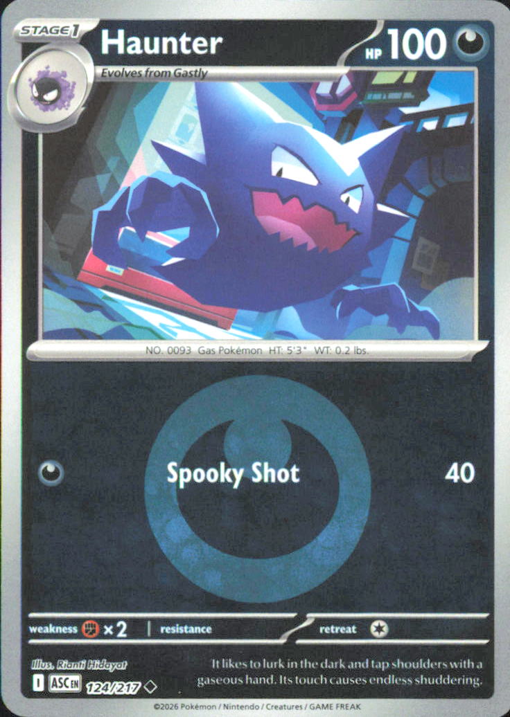 Haunter (Energy Symbol Pattern) ME: Ascended Heroes 124/217 NM - Pokemon TCG
